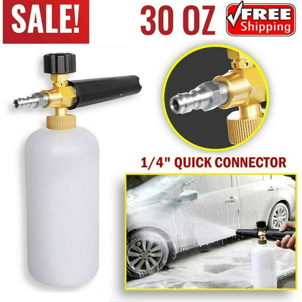 1/4" Wash Soap Car Foam Lance Washer Gun Spray Pressure Foamer Wash Jet Bottle